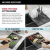 30&rdquo; Granite Composite Workstation Kitchen Sink Undermount Single Bowl with WorkFlow&trade; Ledge and Accessories in Metallic Black